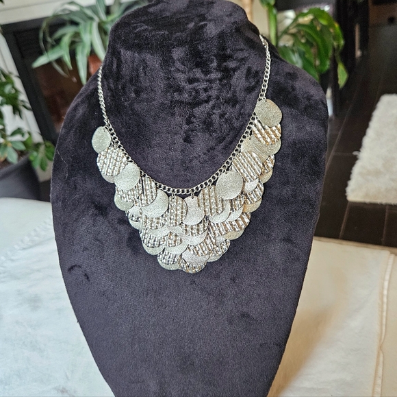 Silver Statement Necklace - Picture 2 of 3